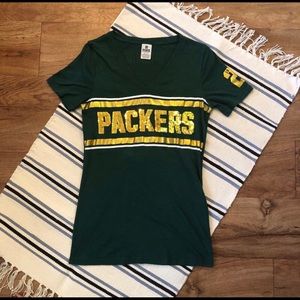 Victoria Secret PINK Green Bay Packers Tee Medium